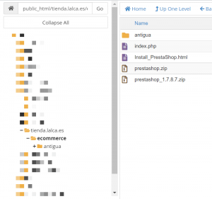 carpetas descomprimidas prestashop
